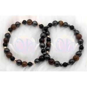 PULSEIRA ANCESTRAL - TRANSMUTAÇÃO (C/ TURMALINA NEGRA E PEDRAS PRECIOSAS)